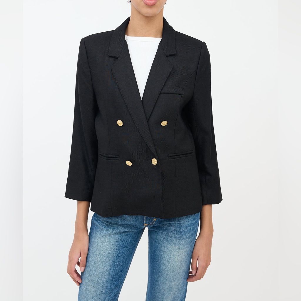 Smythe Black Double Breasted Blazer Size 6
